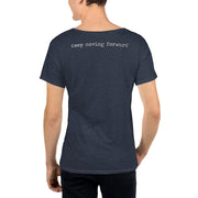 Follow Your Bliss & Keep Moving Forward Raw Neck Tee