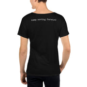 Follow Your Bliss & Keep Moving Forward Raw Neck Tee
