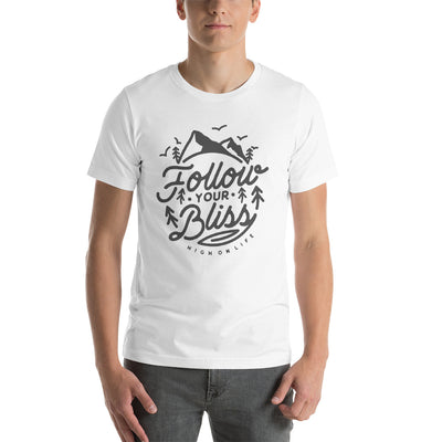 Follow Your Bliss Men's White T